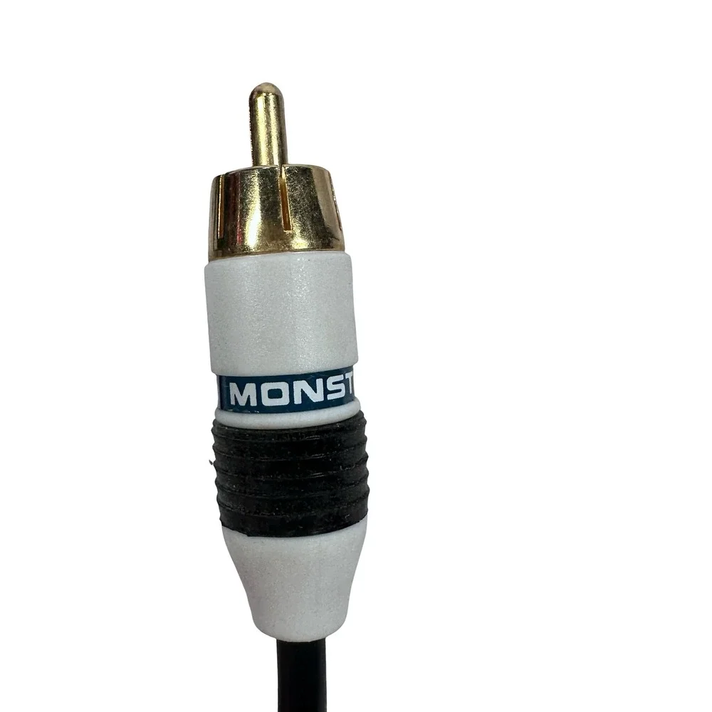 Monster iTV Link Cable 4ft S-Video 3.5mm to RCA Audio Braided Gold Plated Black